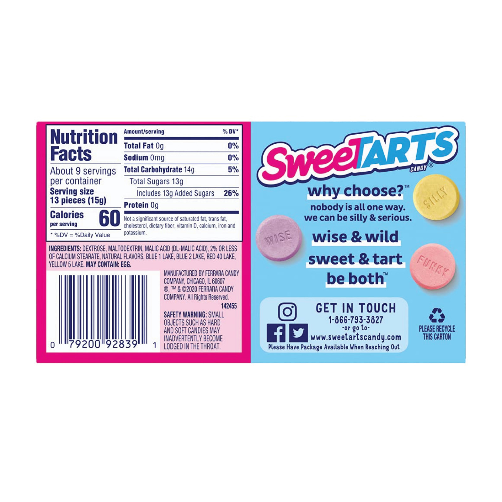 Full Box 10x Pack Sweetarts Original Sweet & Tart Assorted Candy Theater Box 5oz