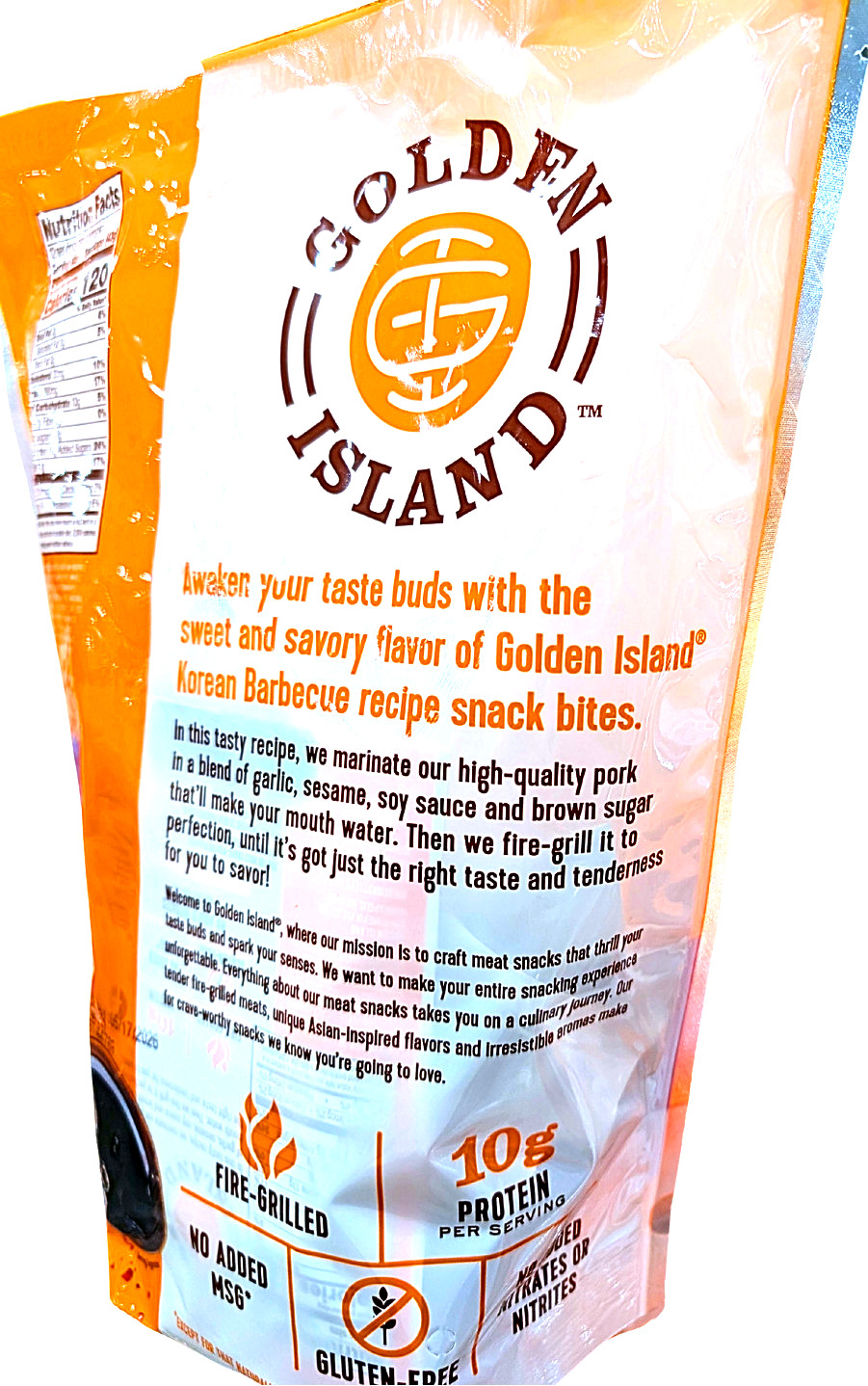 Golden Island Pork Snack Bites Korean Barbecue 12 x 1.5 Oz Count EXP 05/2026