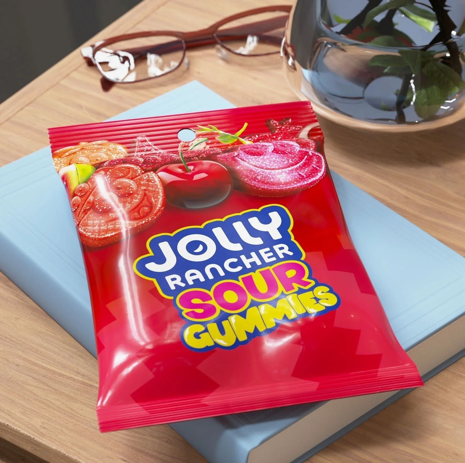 Jolly Rancher Sour Gummies Awesome Reds Assorted Fruit Candy 6.5oz Bag