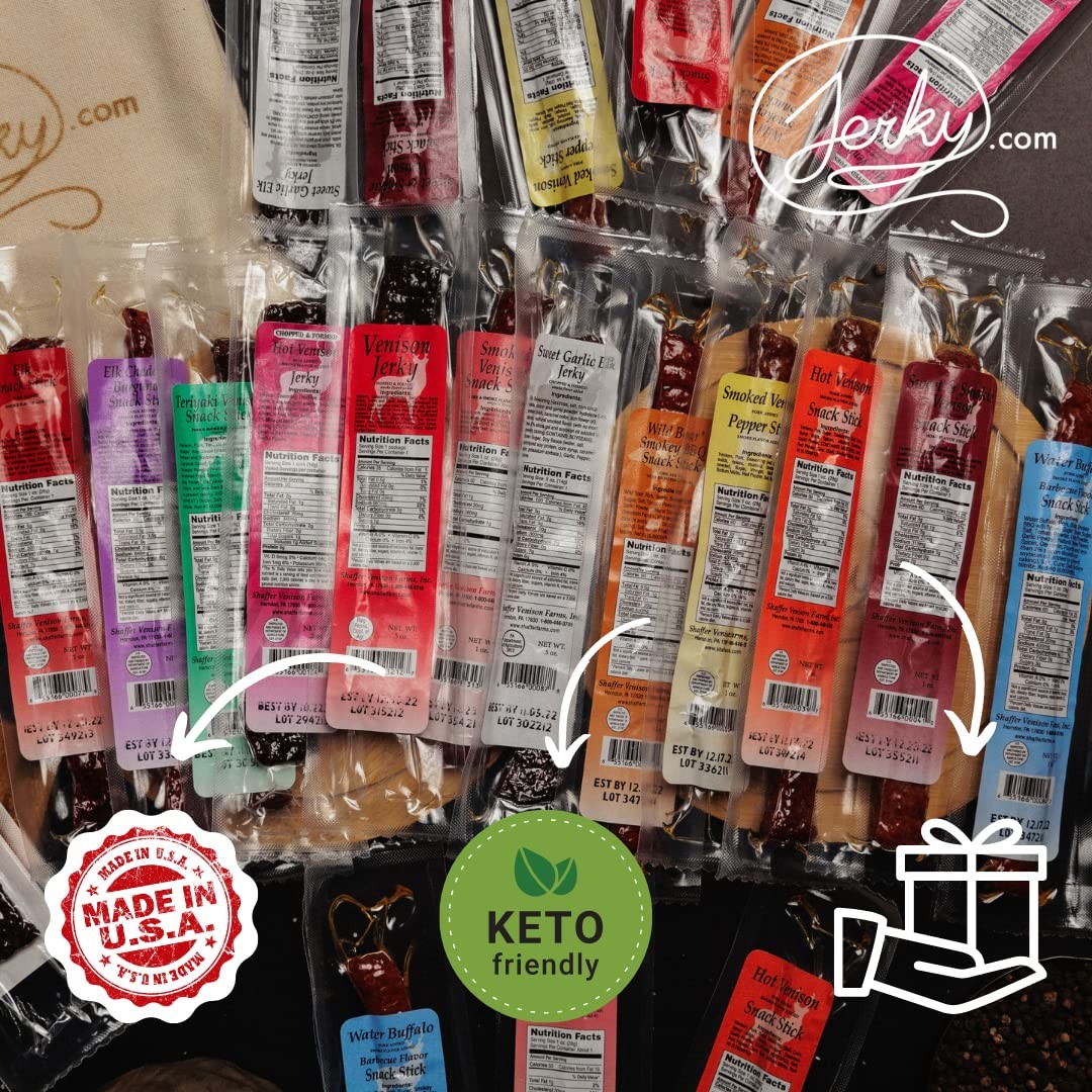 Exotic Jerky Meat Sticks Gift Bag | Birthday Gifts for Men | Wild Game Jerky …