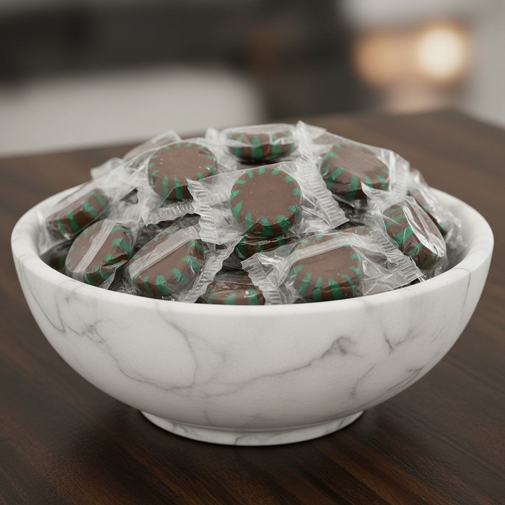 SweetGourmet Chocolate Starlight Mint | Bulk Wrapped Hard Candy |