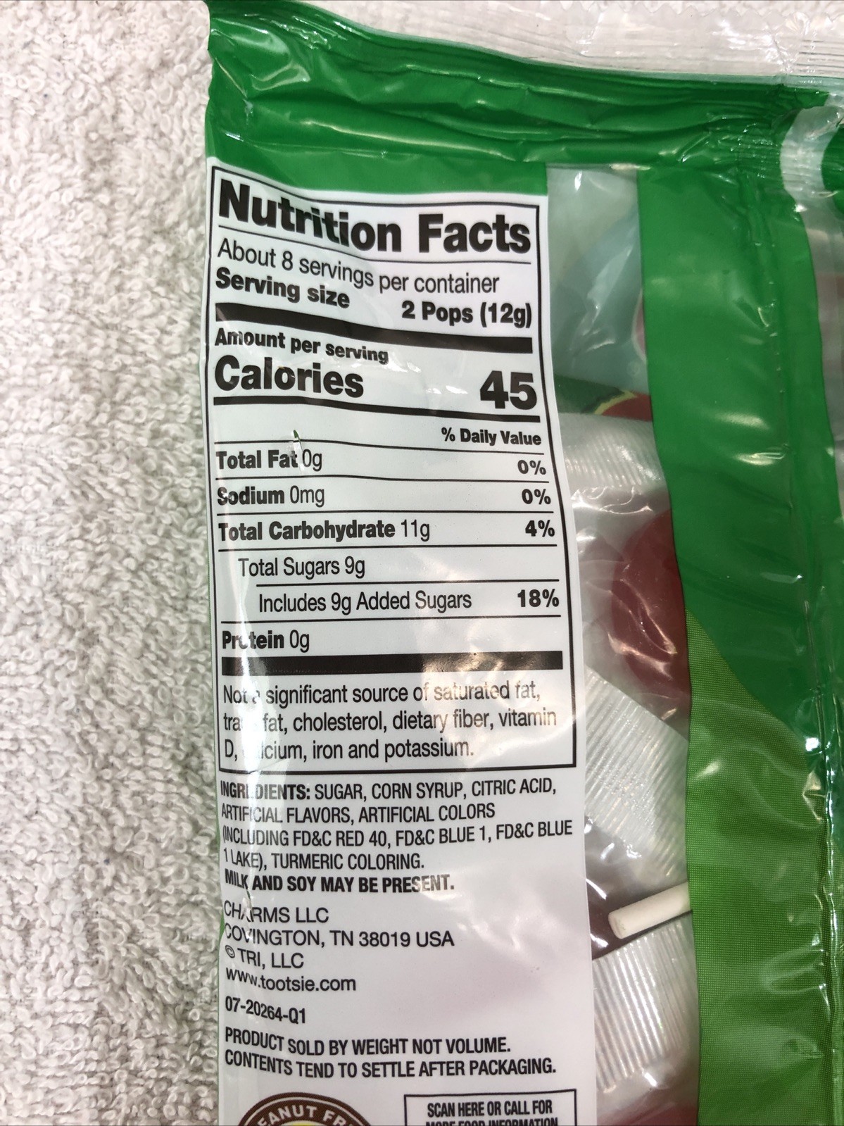 10 Pack ~ Charms WATERMELON POPS 150 Lollipops/Suckers Gluten & Peanut Free 2/28