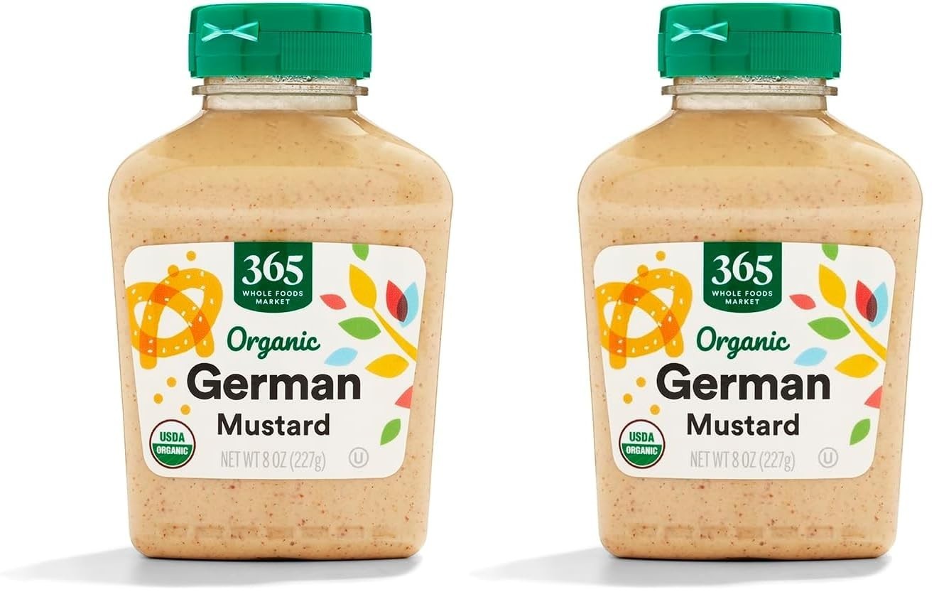 Organic German Mustard, 8 Ounce Pack of 2 – Authentic Flavor for Great Dishes