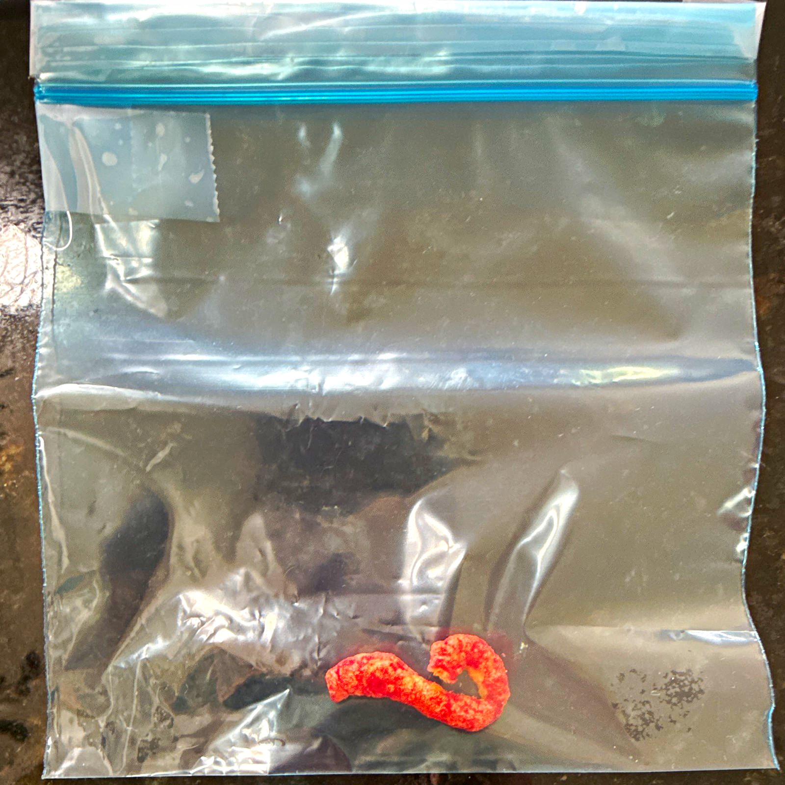 Cheetos Spicy Puffed Snack shaped like Maui fishhook, in Resealable Bag