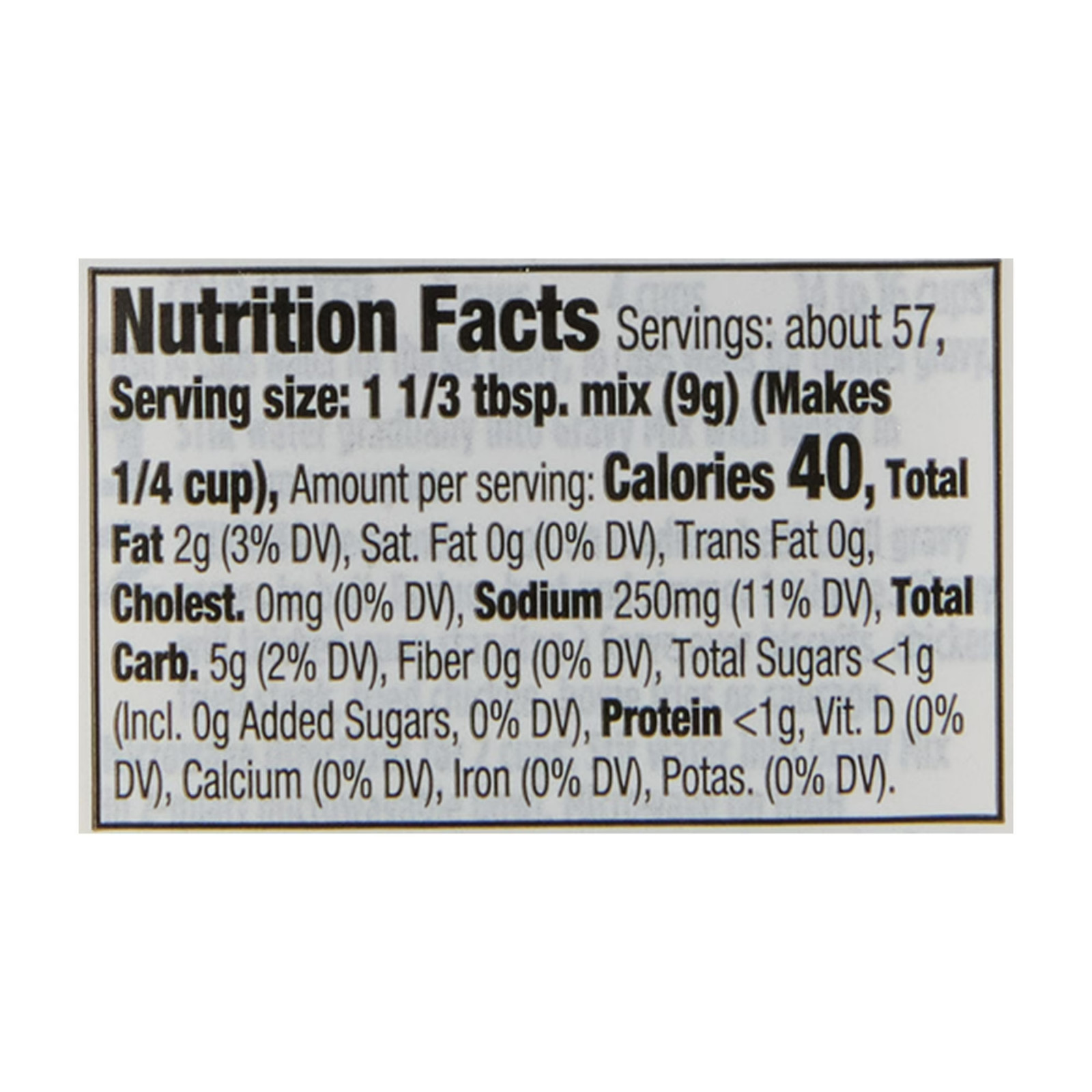McCormick No Artificial Flavors Country Gravy Mix, 18.0 oz Bottle