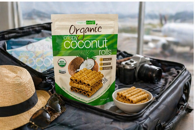 2 PACK Tropical Fields Organic Crispy Coconut Rolls, 11 OZ Each, FREE SHIPPING!!