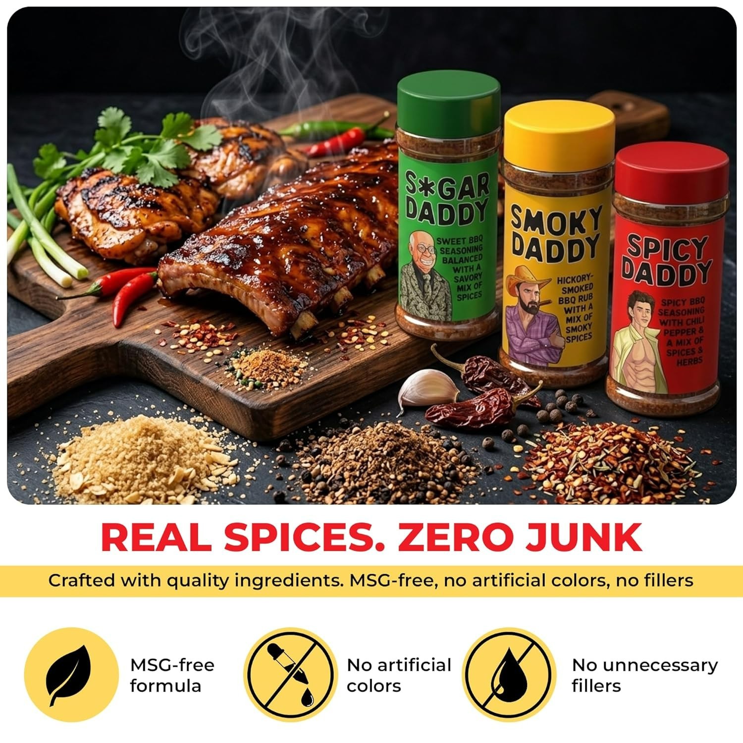 BBQ Rubs Gift Set for Men – Sweet, Spicy, Smoky Blends for Grilling Enthusiasts