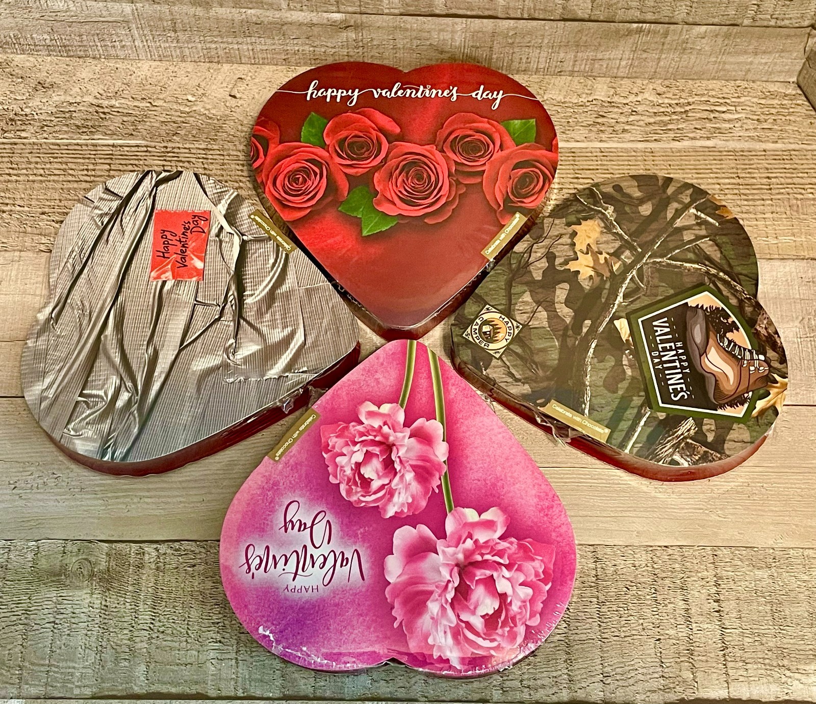 Valentines Day Chocolate Truffles Heart Box 4 Set Bundle – Him & Hers BB 5/27