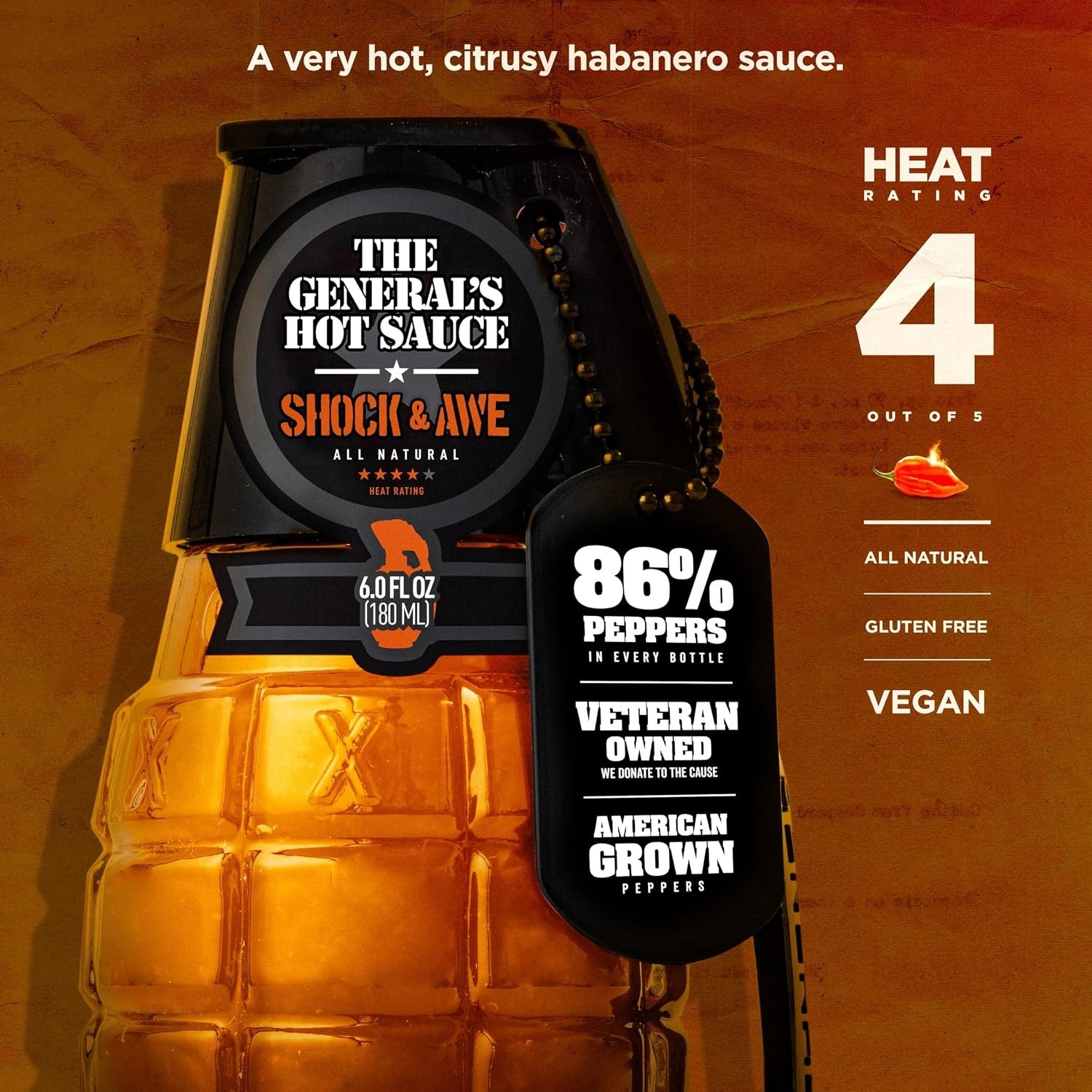 The General’s Hot Sauce Gift Set, Heat Seeker Gourmet 3 Pack, Red & Orange