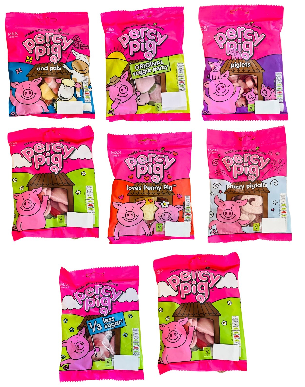 Percy Pig Variety Assorted Mix 170g/150g Packs Marks & Spencer M&S food