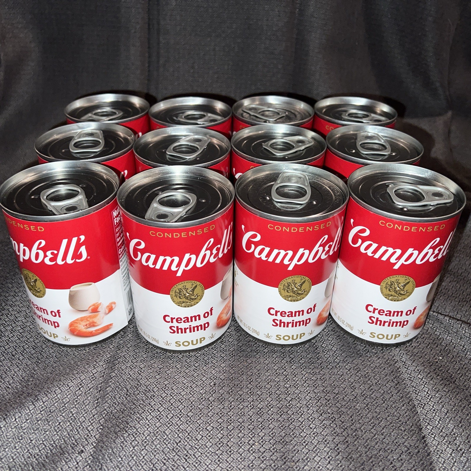 Campbell’s Condensed Cream of Shrimp Soup Lot Of 12 Cans 10.5 oz Exp Dec 2026