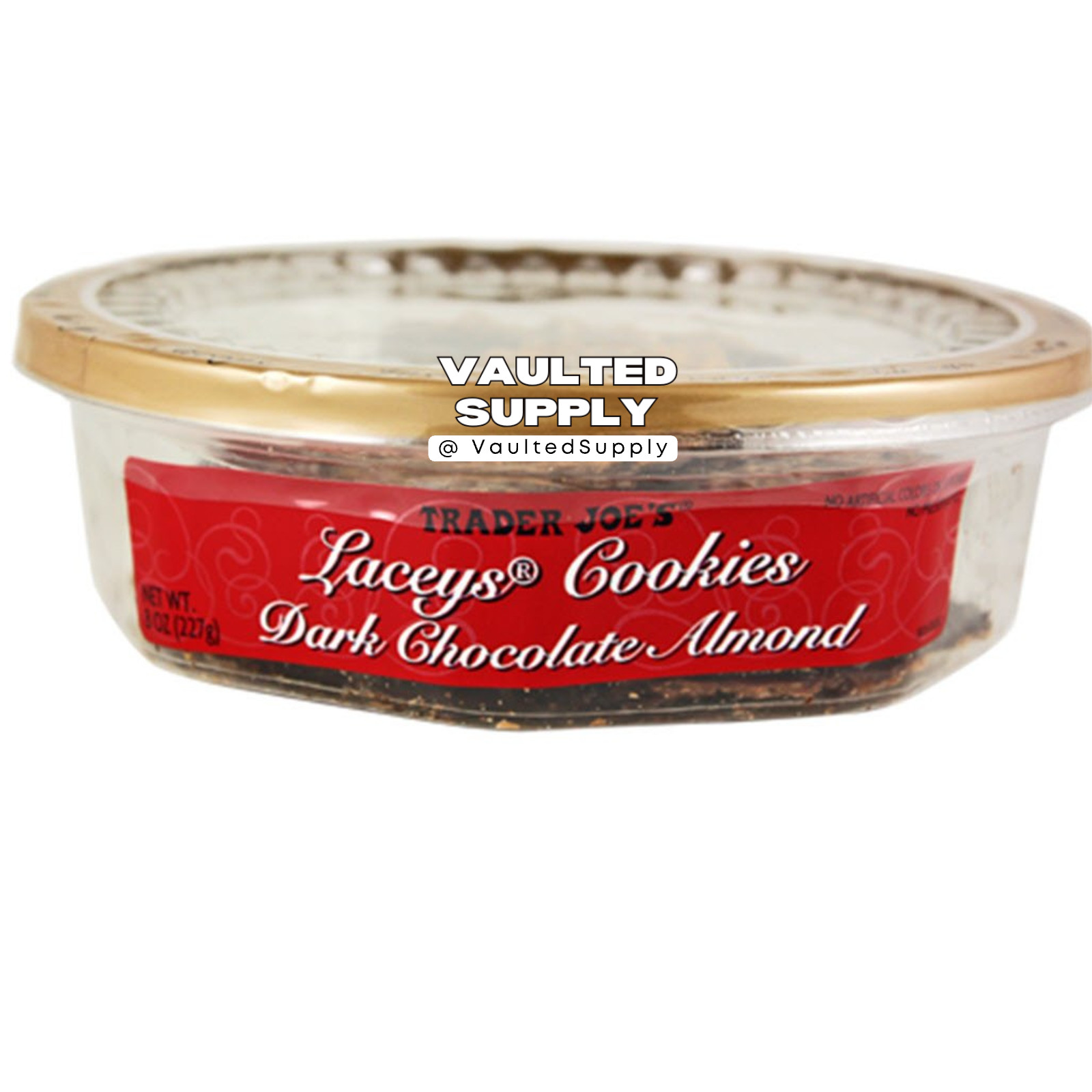 Trader Joe’s Laceys Cookies Dark Chocolate Almond 4 Pack Crispy Thin