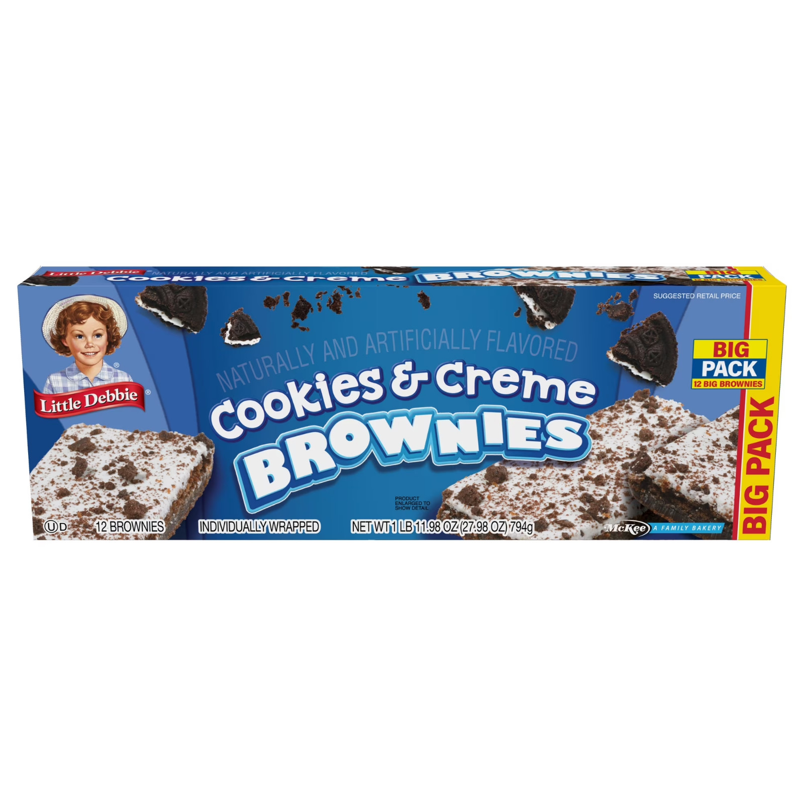 Snack Cakes, Little Debbie Big Pack Cookies & Creme Brownies-free shipping