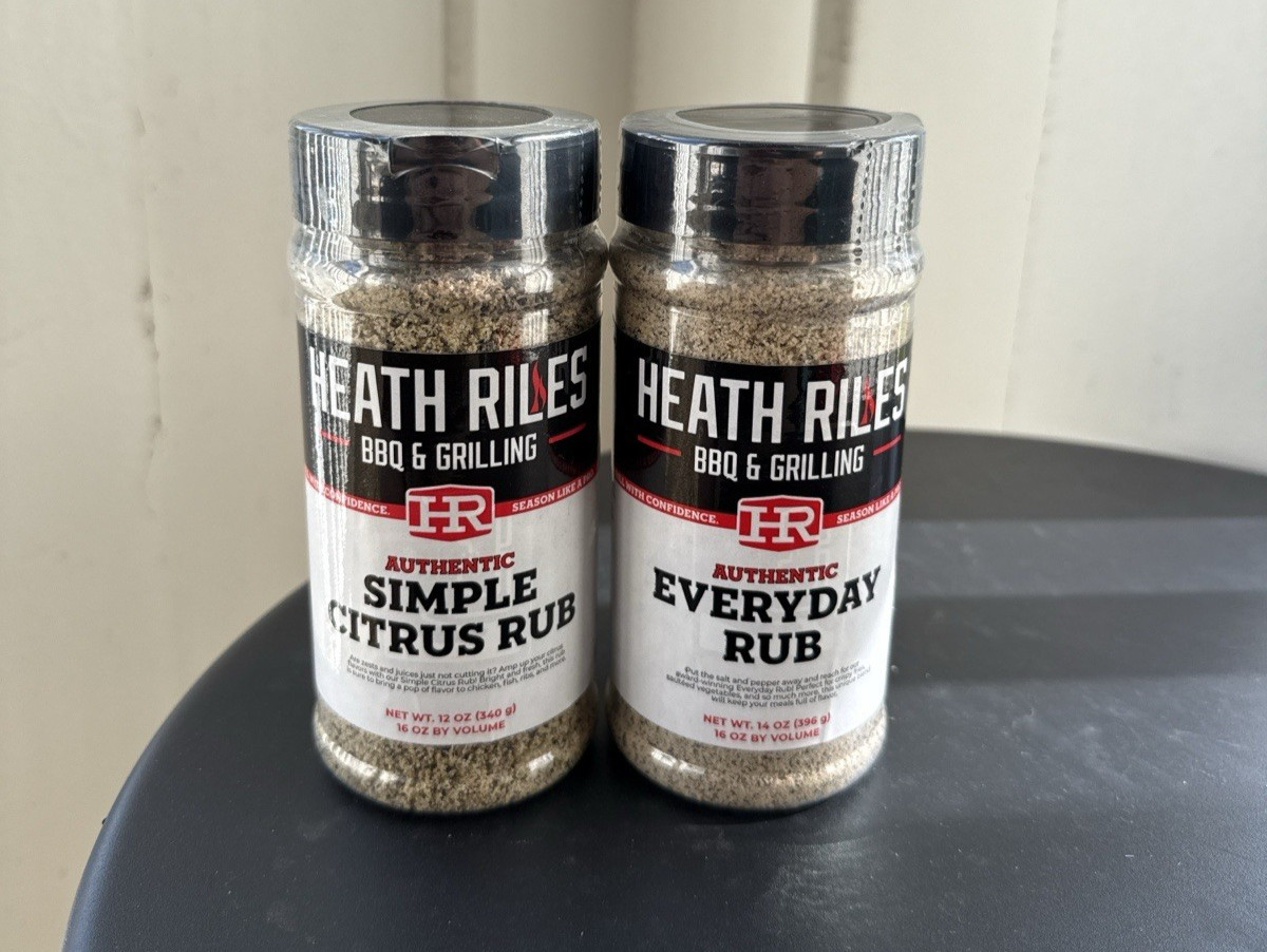 Heath Riles BBQ Rubs Simple Citrus & Everyday Seasoning Lot 2 New Sealed