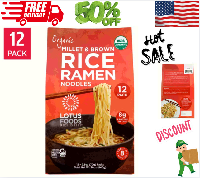 Lotus Foods, Organic Millet & Brown Rice Ramen, 2.5 oz, 12-Count