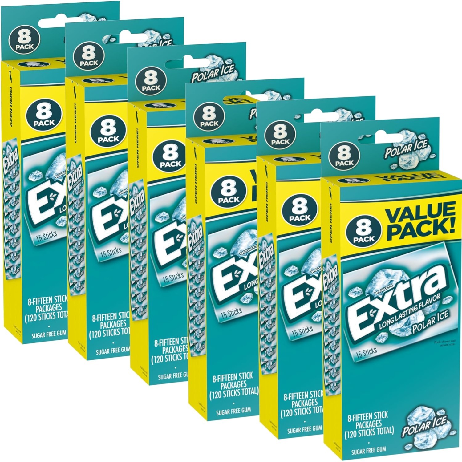 EXTRA Polar Ice Mint Gum, 48 Individual Wrappers