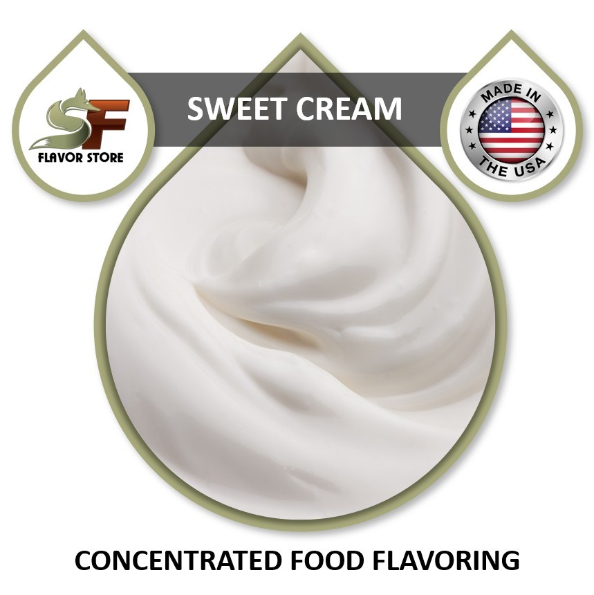 Sweet Cream Food Flavor Drops Flavoring Concentrate – 1oz/30ml – SageFox – FL045