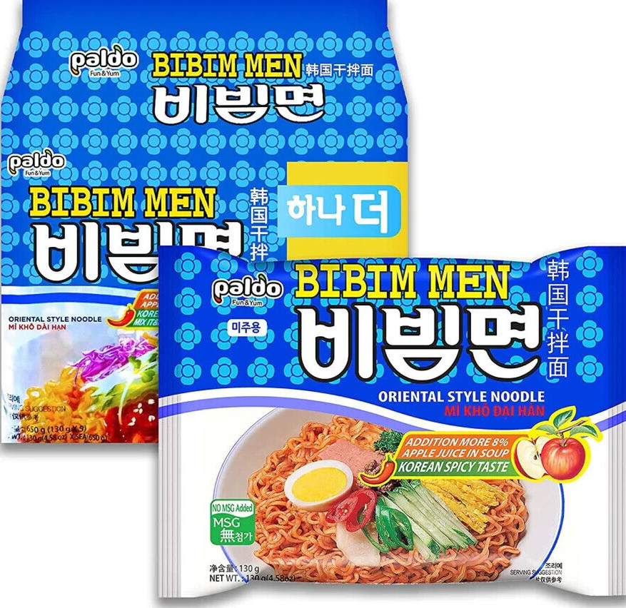 Paldo BiBim Men Instant Cold Noodle 4.58 oz x 5 Packs~ Exp 11/2025