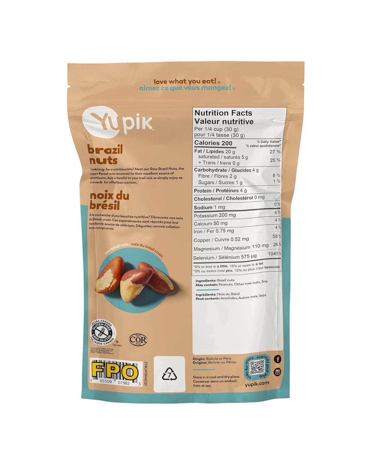 Yupik Raw Brazil Nuts, 8 Oz, Gluten-Free, Kosher, Shelled, Unsalted, Unroasted,