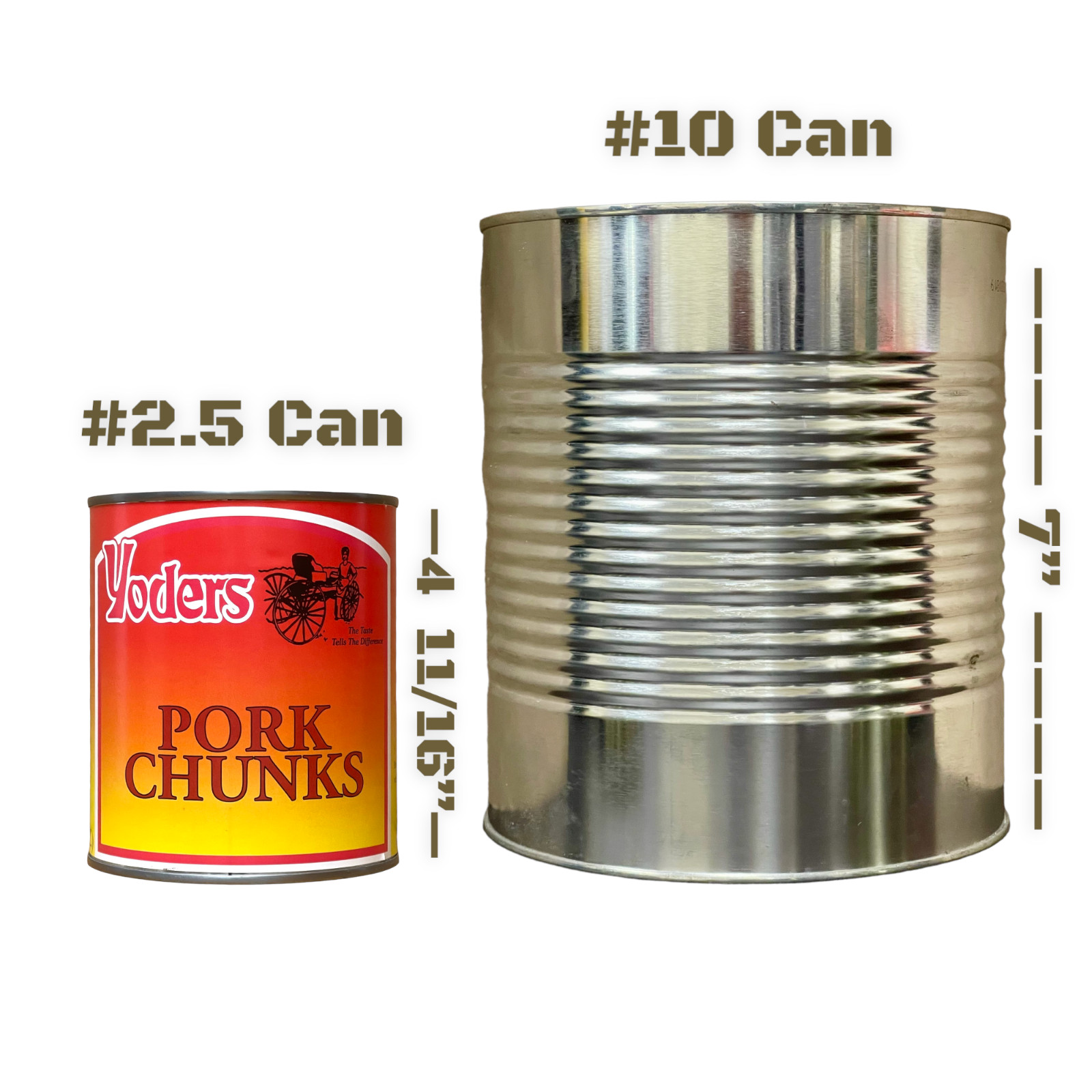 Single Can of Yoder’s fresh REAL Canned Pork Chunks (28 oz), Long Shelf Life!