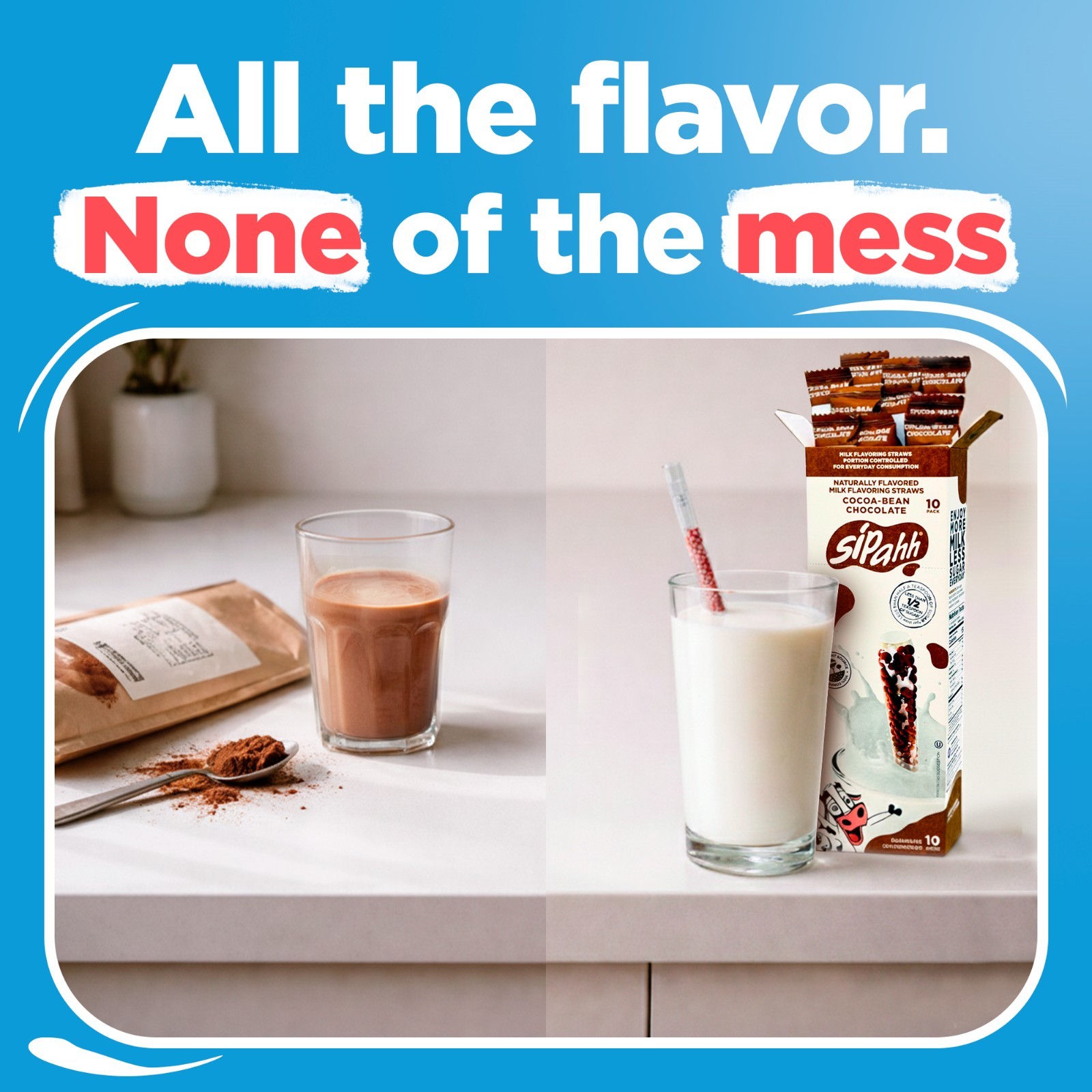Sipahh Apple Pie Milk Straws 10ct Flavor Straws Gluten Free Flavored Milk