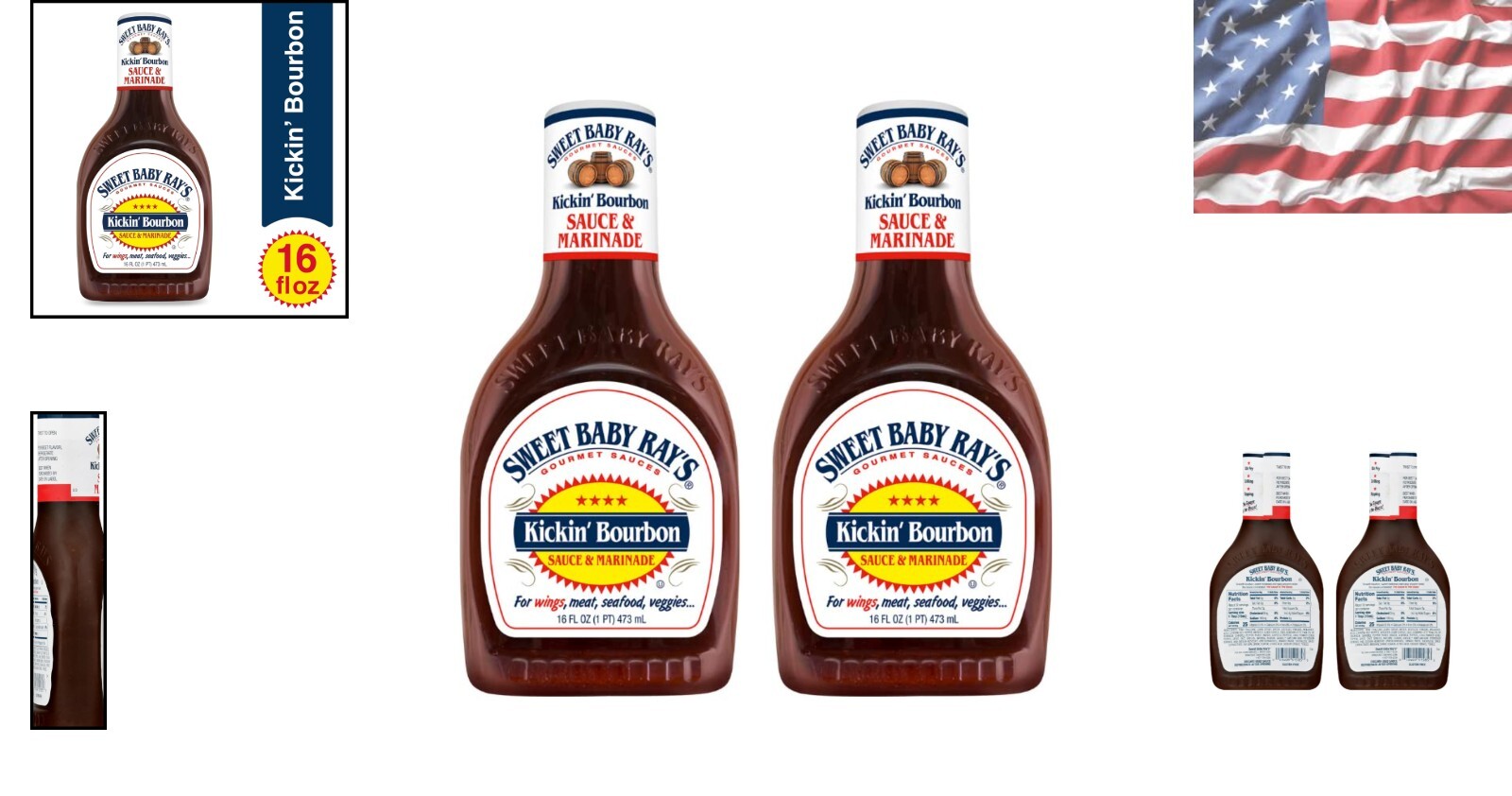 2-Pack Kickin’ Bourbon Sauce – Perfect for Wings, Pork & Grilling, 32 Oz Total