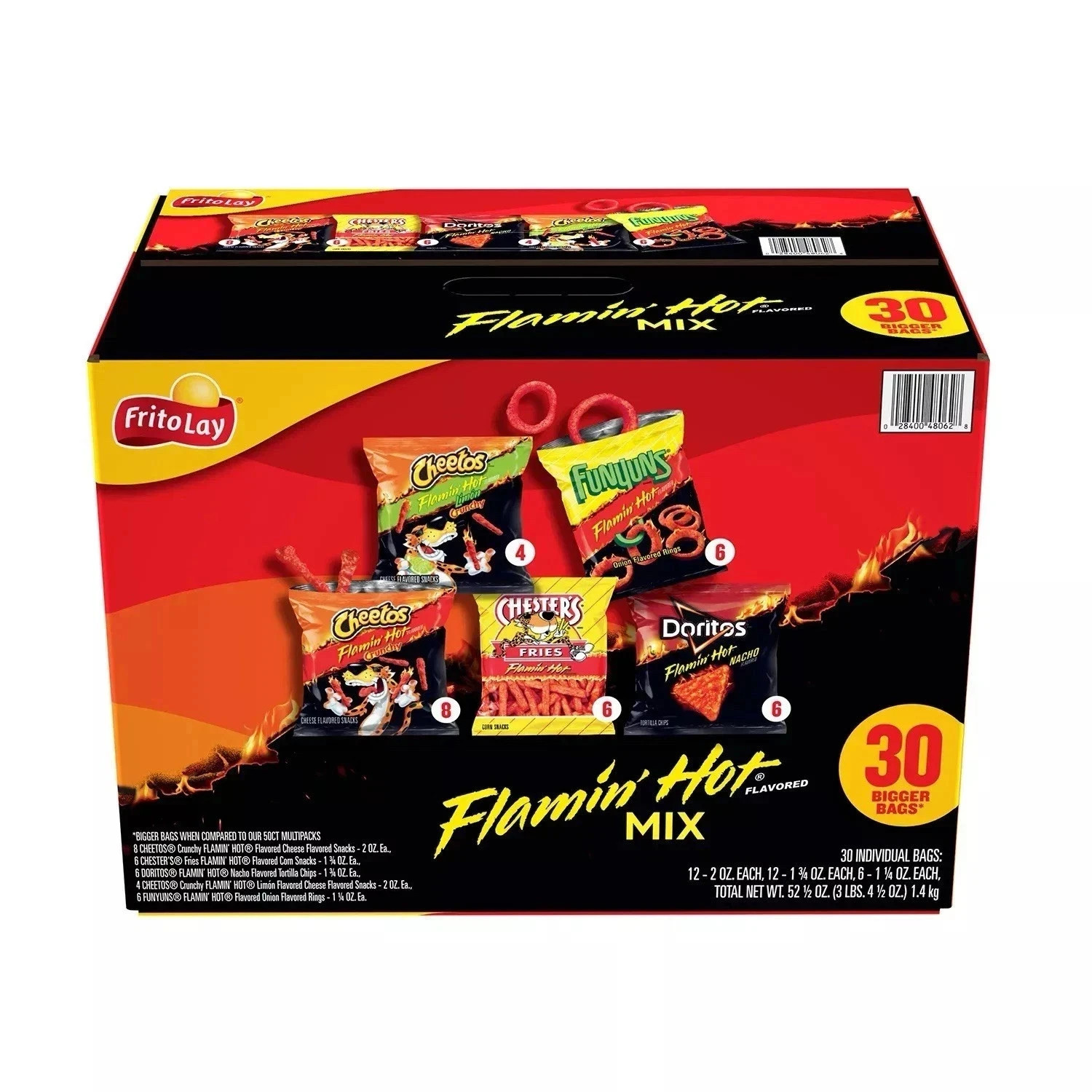 Frito-Lay Flamin’ Hot Snacks, Variety Pack, 30 pk.