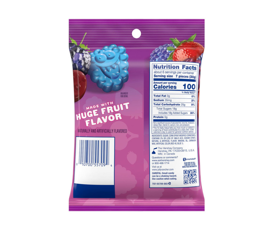 JOLLY RANCHER Gummies Very Berry Fruit Flavored Candy Bag, 6.5 oz