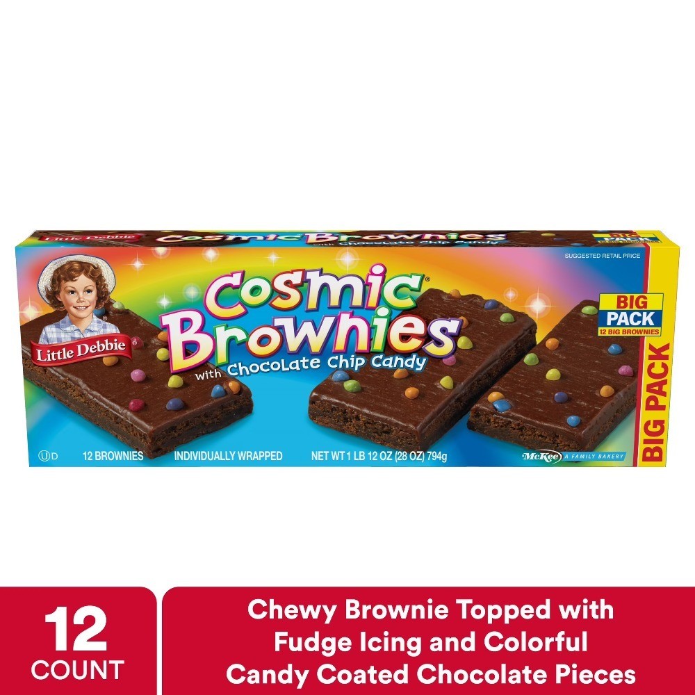 Snack Cakes Large Pack Chocolate Brownies with Rainbow Chip Frosting