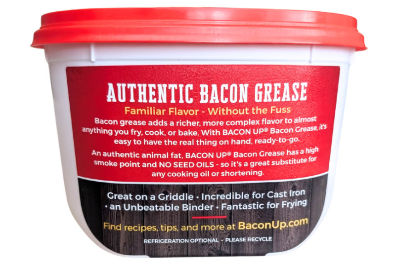 Bacon Up Bacon Grease Rendered Bacon Fat for Frying, Cooking, Baking, 14 ounces