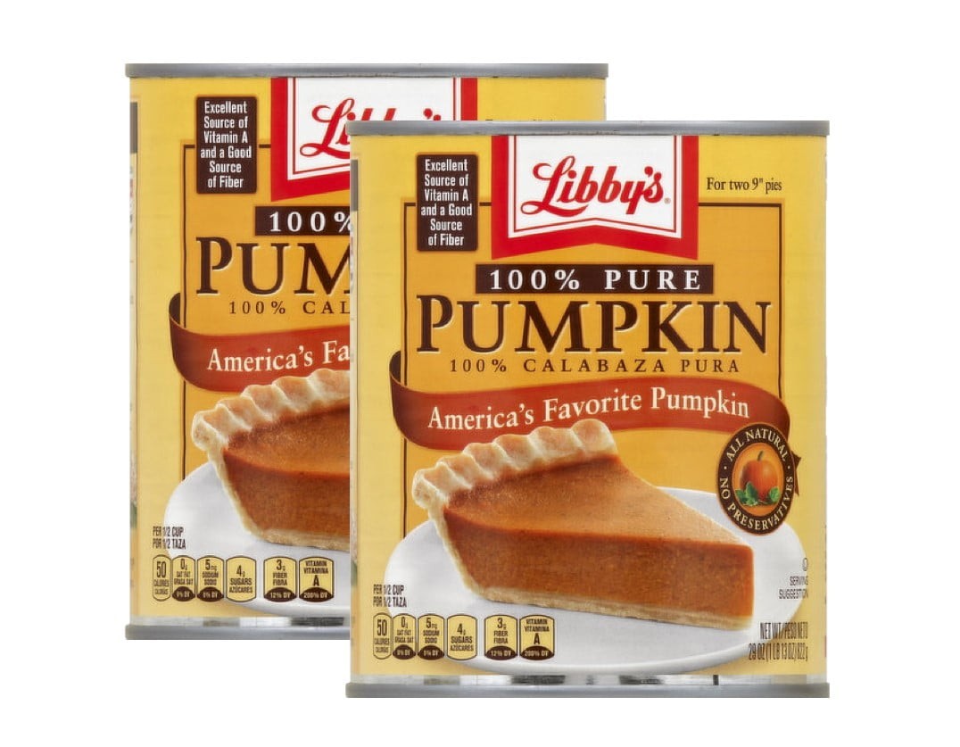 Libby’s 100% Pure GLUTEN FREE Canned Pumpkin Puree, 29oz Cans, Pack of 2, for