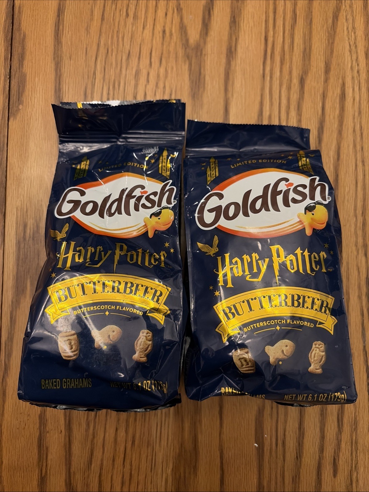 (2) Goldfish Harry Potter Butterbeer Butterscotch Baked Grahams Exp. 7/20/25