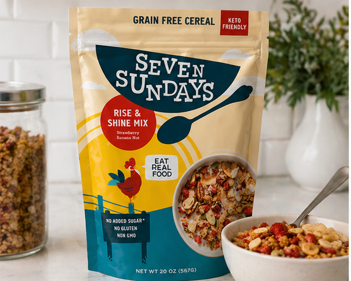 2PACK Seven Sundays Keto Rise and Shine Granola Cereal, 20 oz.