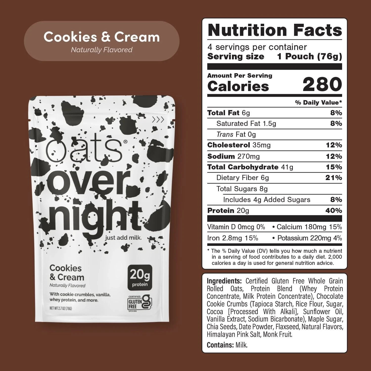 Oats Overnight High Protein Oatmeal Shakes, Variety Pack, 9 ct. FREE SHIPPING!!!