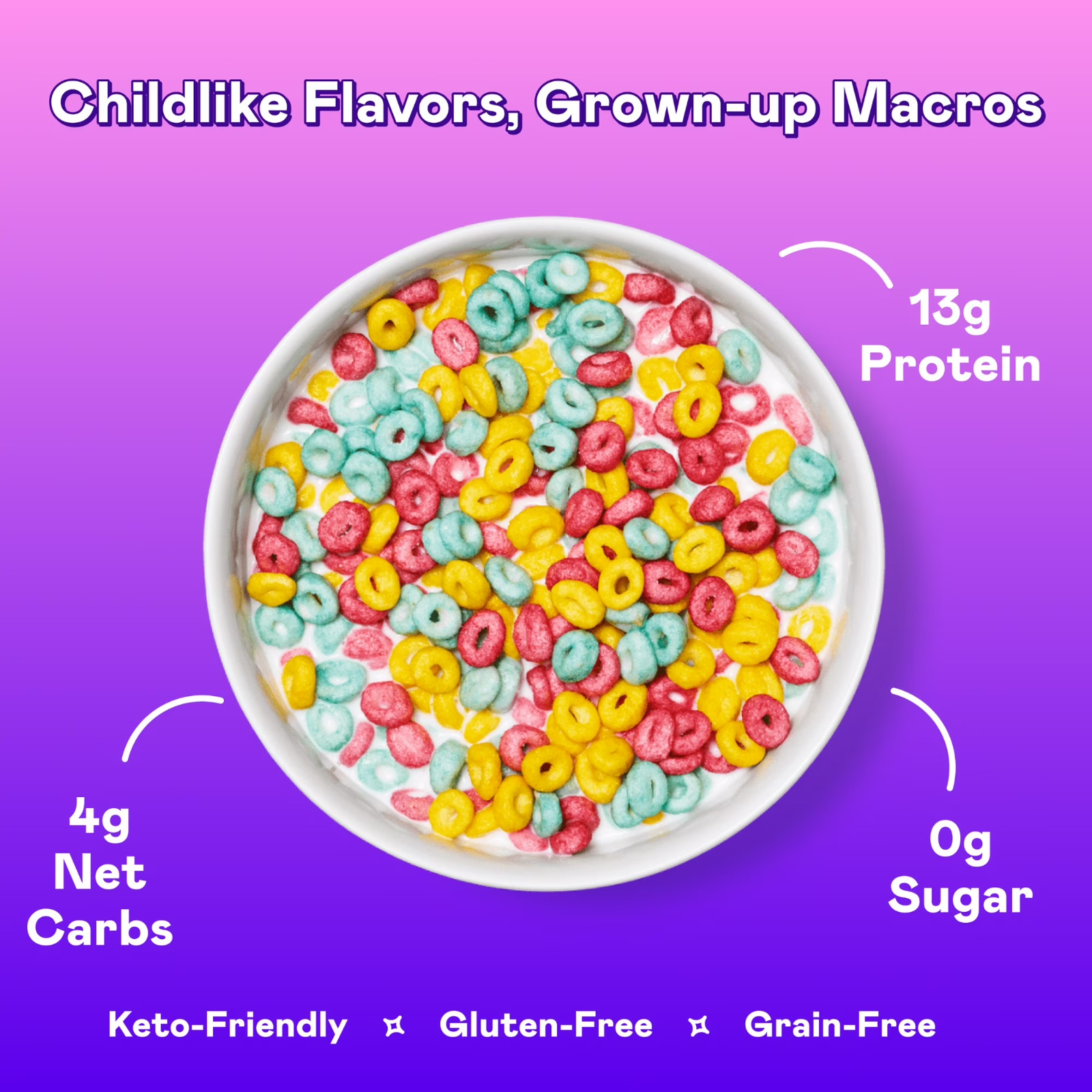 Magic Spoon Fruity Grain-Free Breakfast Cereal, 7 oz Box (3 PACK) FREE SHIPPING