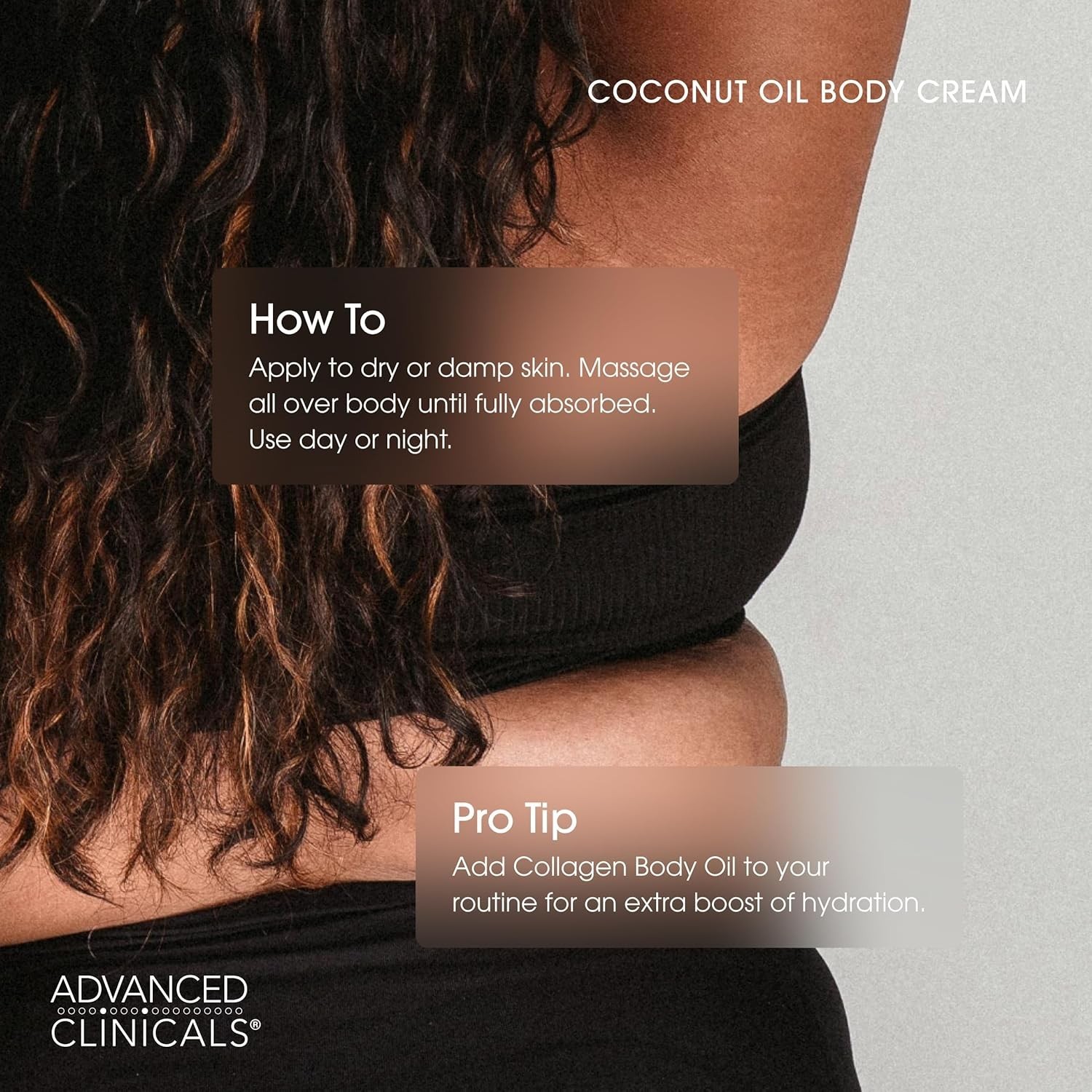 Advanced Clinicals 16 oz Coconut Oil Cream – Ultimate Hydration & Anti-Aging