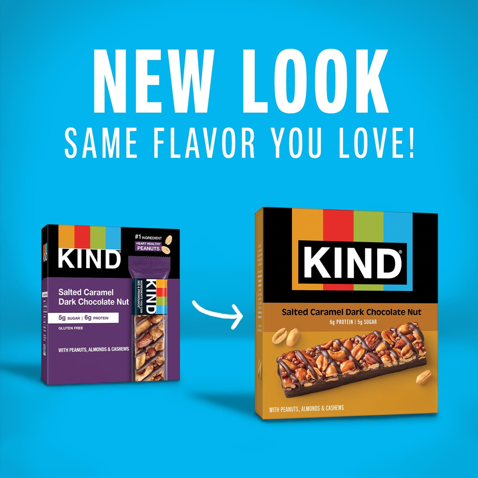 KIND Healthy Snacks Bars, Salted Caramel Dark Chocolate 1 Count (Pack of 36)
