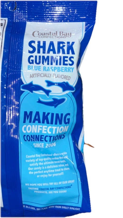 Greenbrier Blue/White Blue Raspberry Shark Gummies 6oz/170g-Brand New-SHIP N 24H