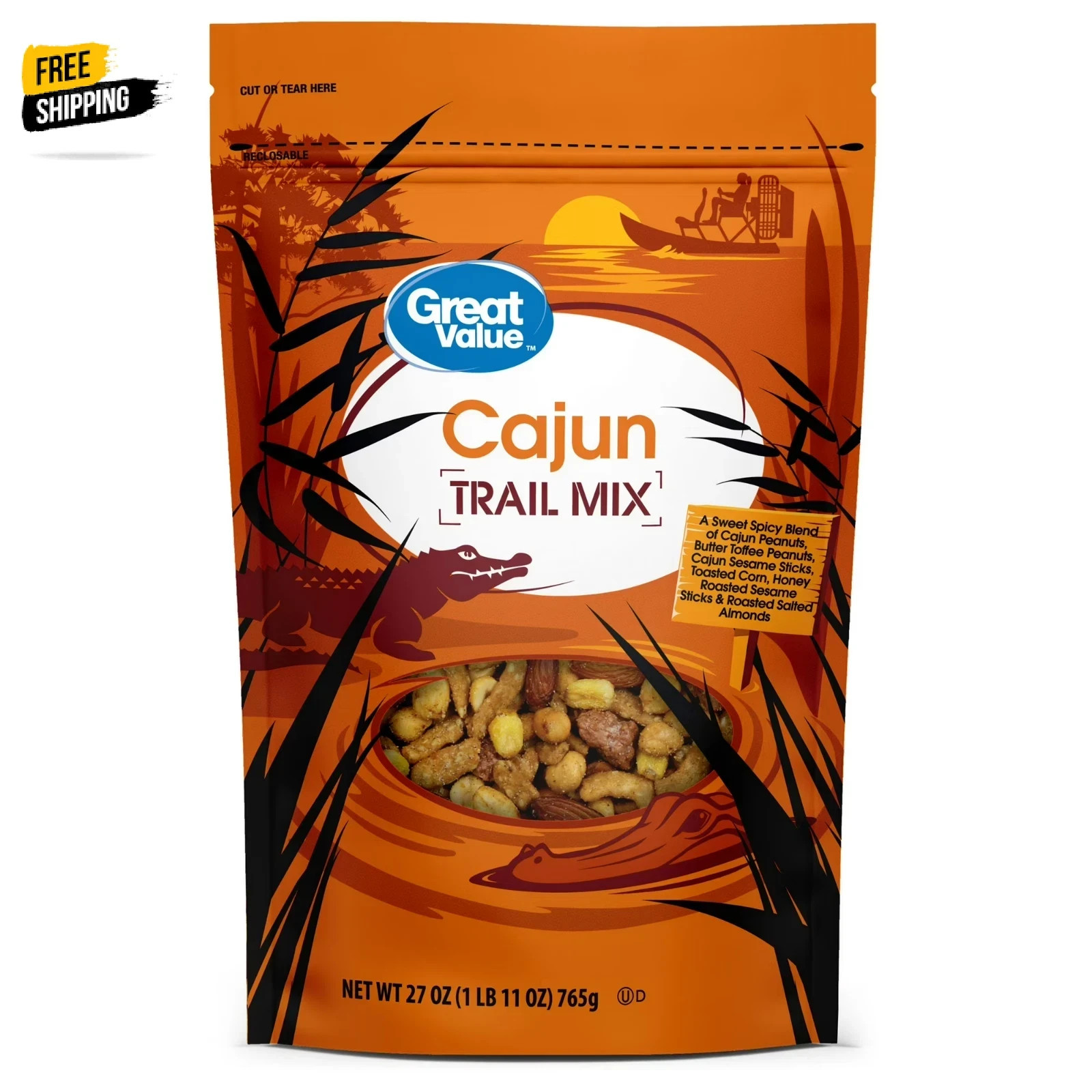 Great Value Cajun Trail Mix, 27 oz…