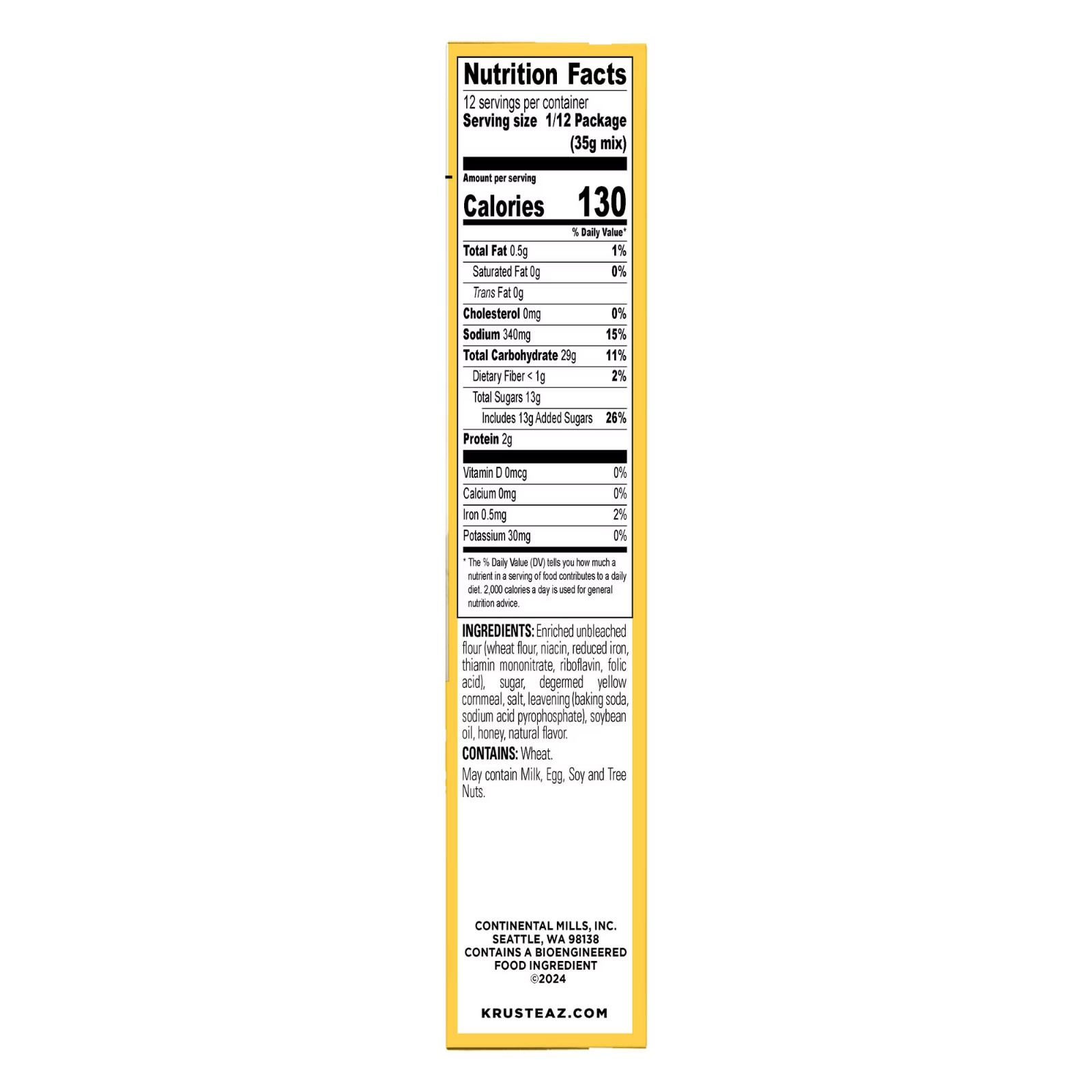 Krusteaz Honey Cornbread & Muffin Mix (3 pack) 15 OZ BOX FREE SHIPPING USA