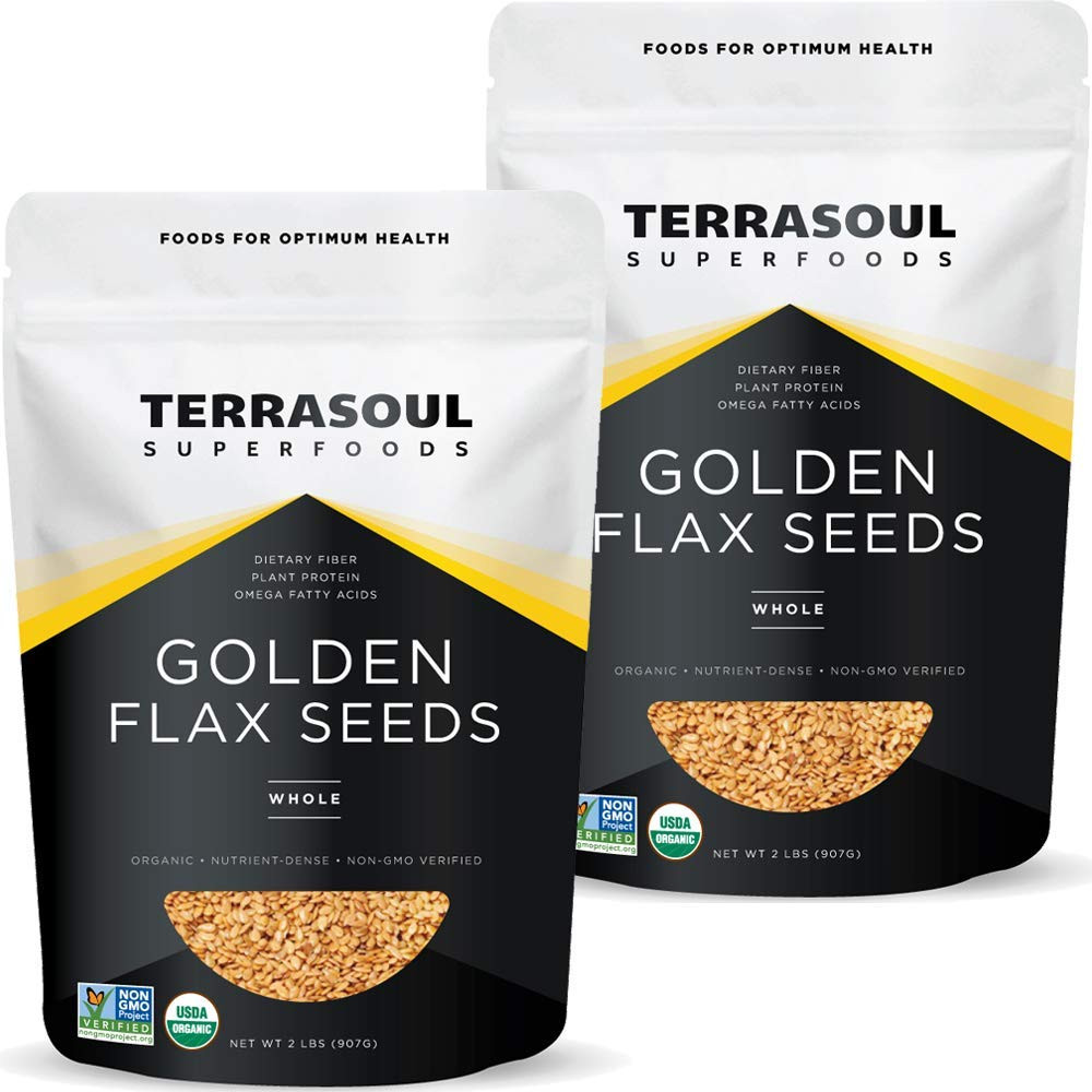 Organic Golden Flax Seeds, 4 Lbs (2 Pack) – Fiber | Protein | Omega Fats…