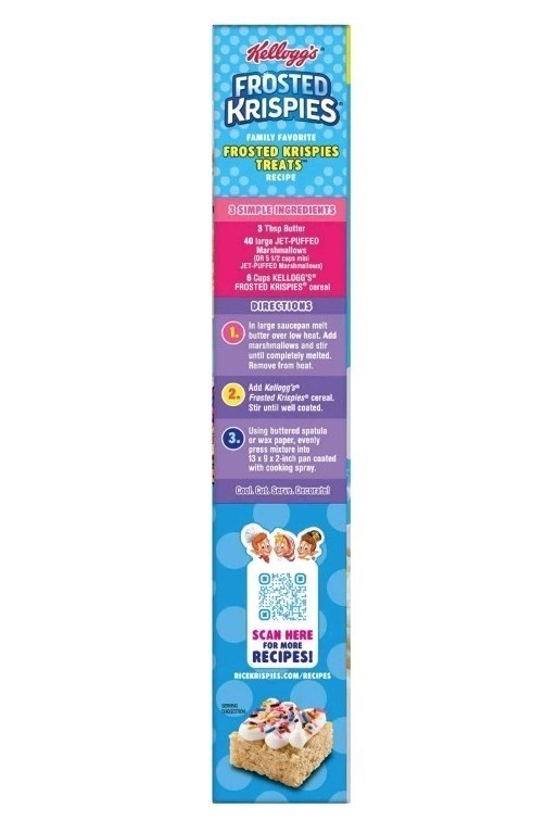 3 Pack Kellogg’s Frosted Krispies Breakfast Cereal Family Size 17.1 Oz. Ex 2/27