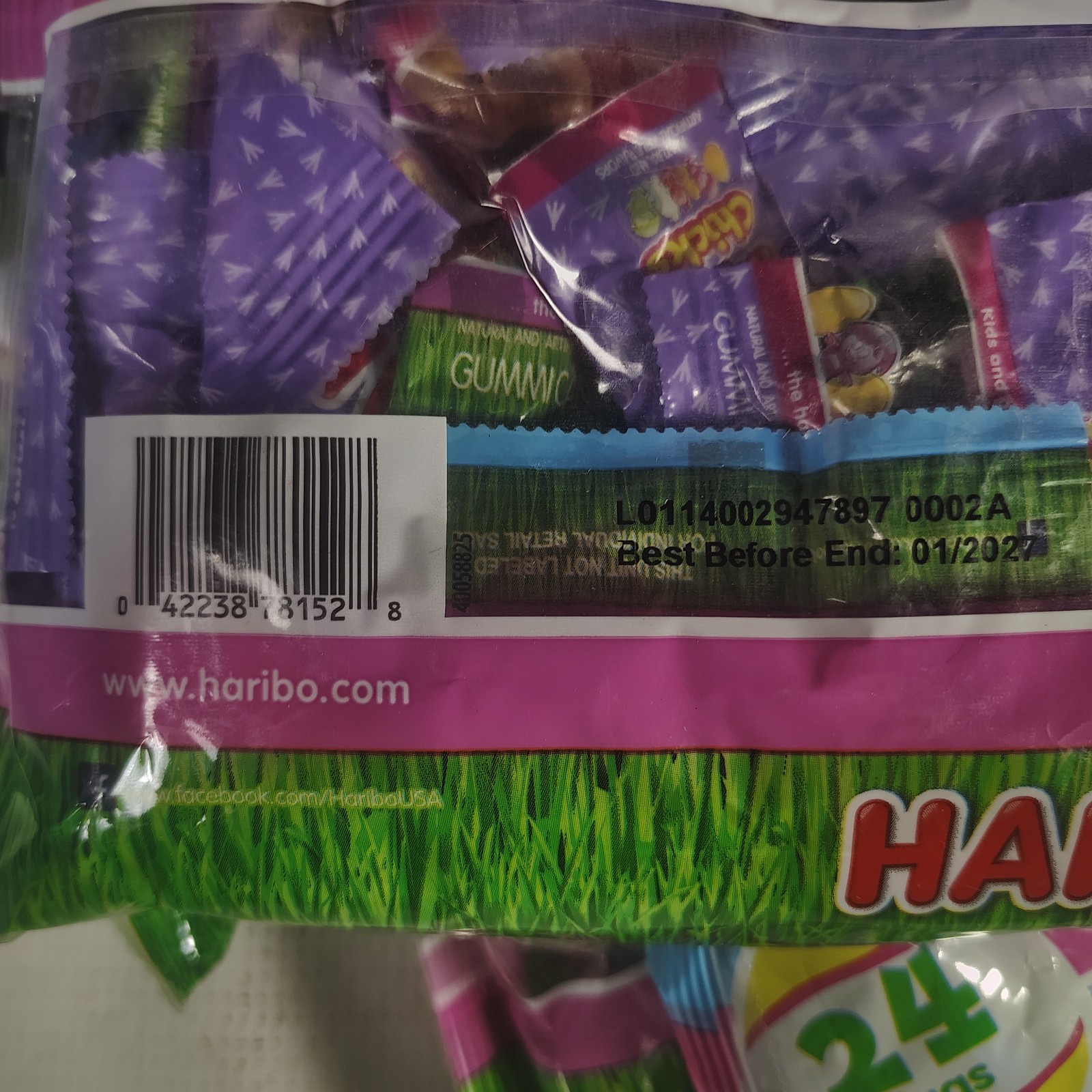 HARIBO Happy Hoppers & Chicks Easter Gummy Candy 9.5 Oz Bag Of Mini Bags (5PACK)