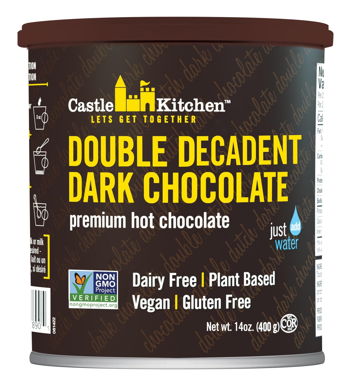 Vegan Dark Chocolate Hot Cocoa Mix – Dairy-Free, Gluten-Free, Non-GMO, Kosher…