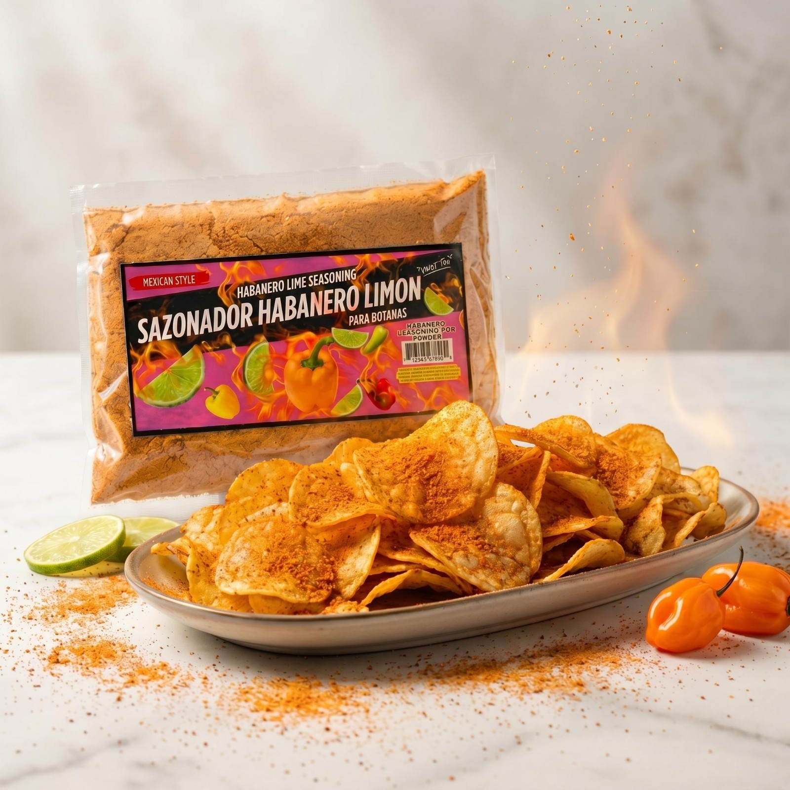 Habanero Seasoning Powder 5 LB – Spicy Chili Blend for Corn, Snacks, Beef Jerky