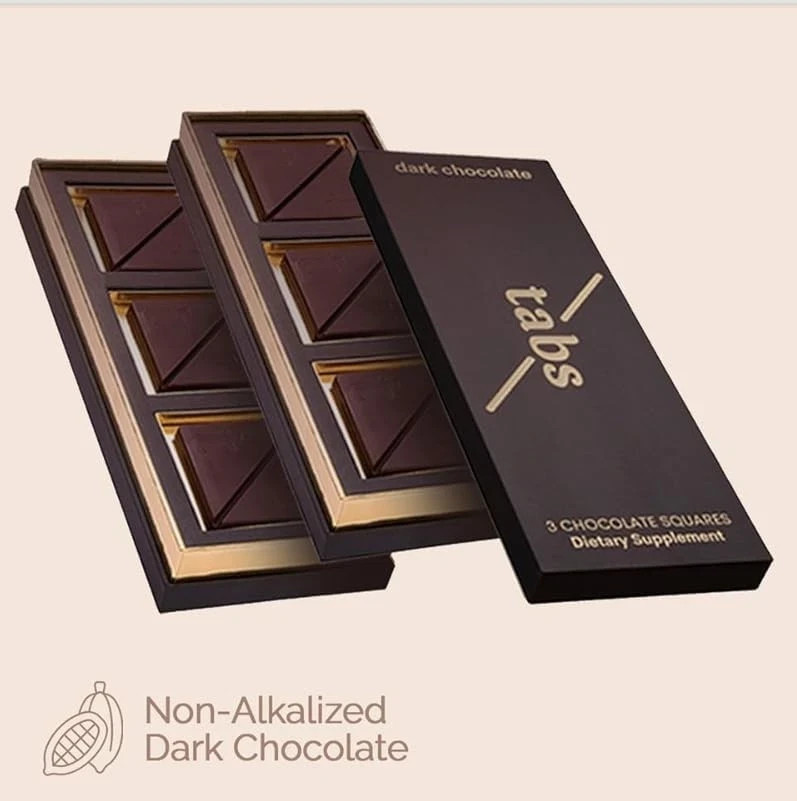 Tabs Dark Chocolate Squares for Couples to Improve Mood |Valentine Gift 180 GM