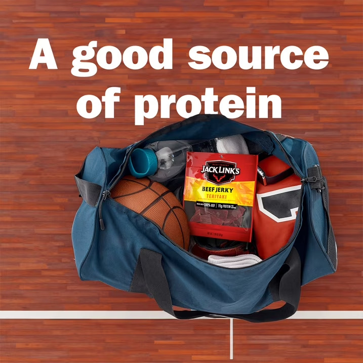 Jack Link’s Beef Jerky, Teriyaki, Made with 100% Beef, 11g of Protein 2.85 oz