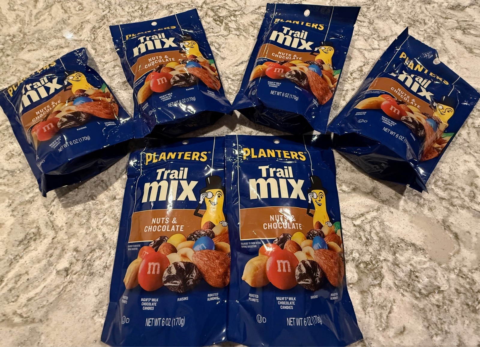 12 Bags Planters® Nuts & Chocolate Trail Mix – (6 oz) (Brand New – Sealed)