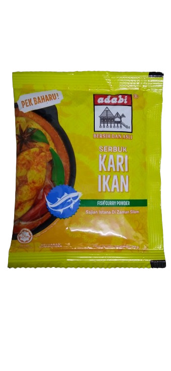 ADABI Fish Curry Powder Kari Ikan 24g x 4packs – Free Shipping