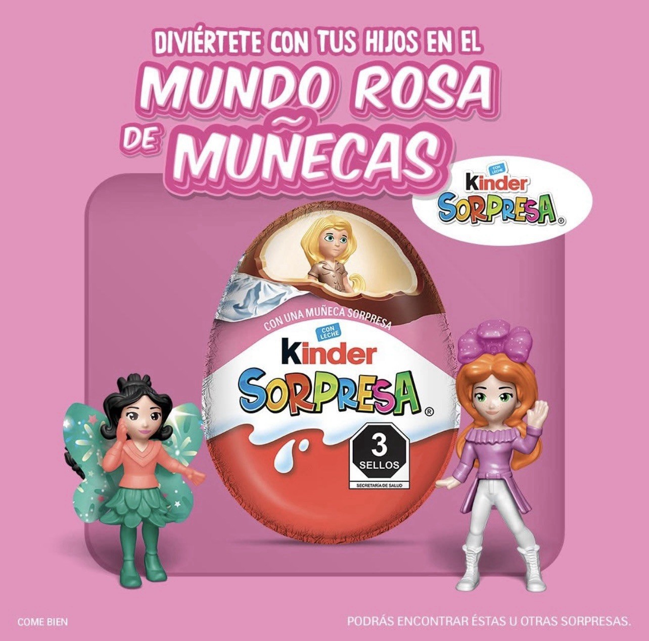 KINDER SORPRESA NIÑA 🇲🇽 12 PIEZAS – Kinder Surprise Girl (Chocolate Egg w/Toy)